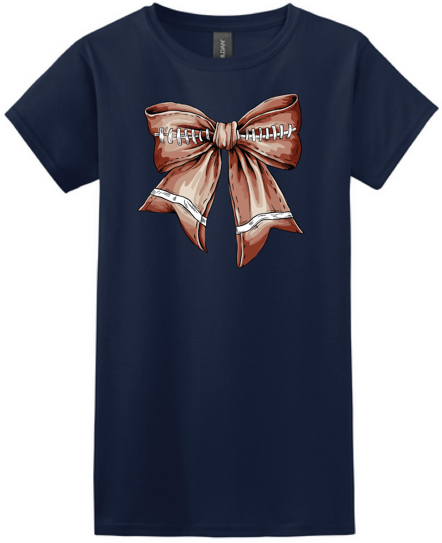 Football Bow Women's Softstyle Tee
