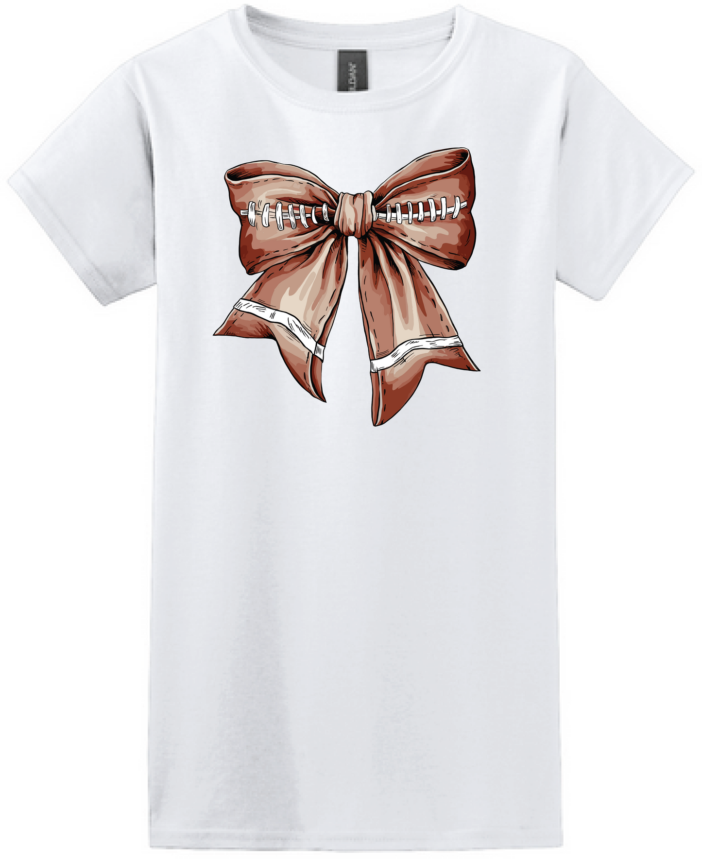 Football Bow Women's Softstyle Tee