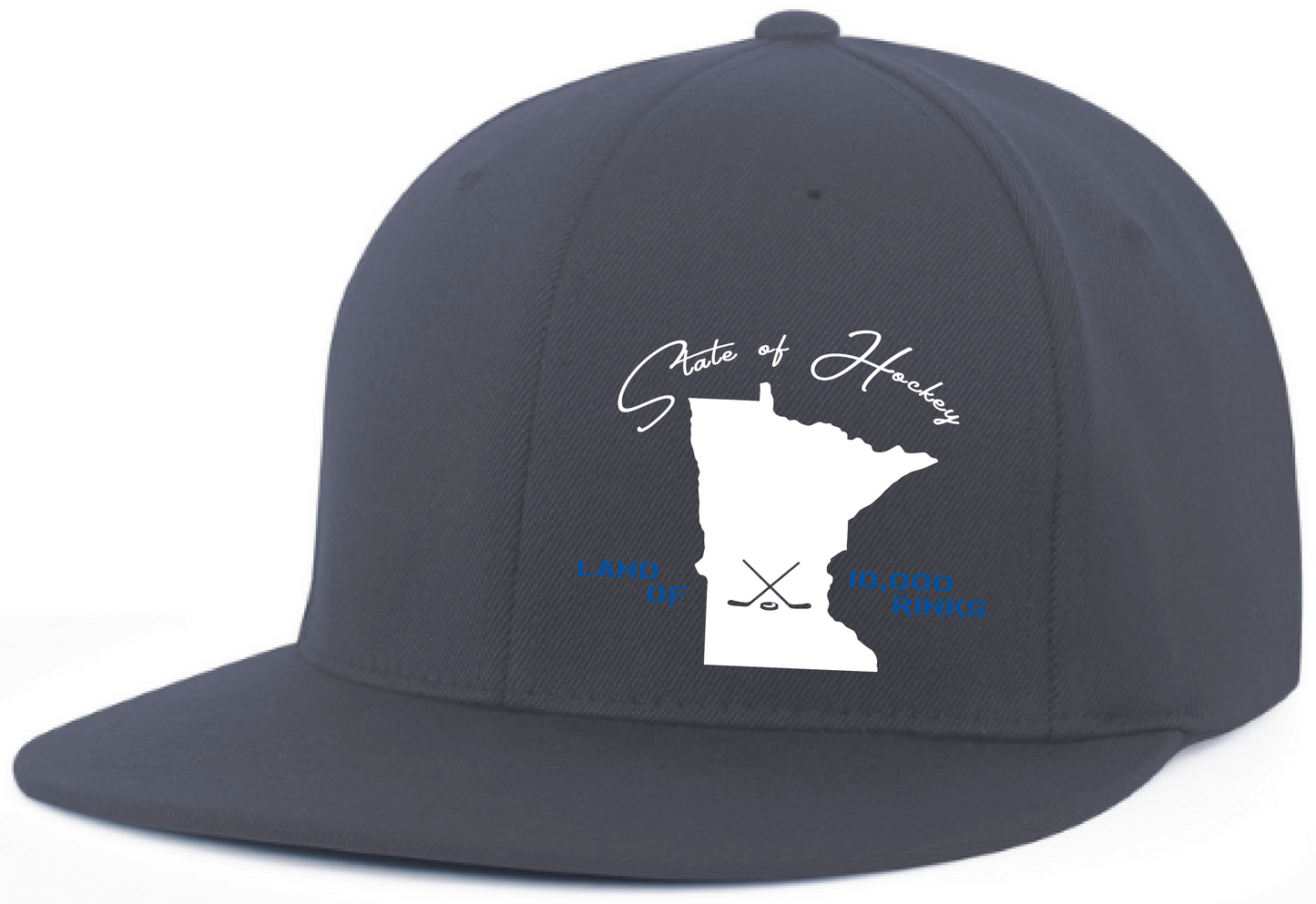Land of 10k Rinks - FlexFit Fitted Flat Bill Hat