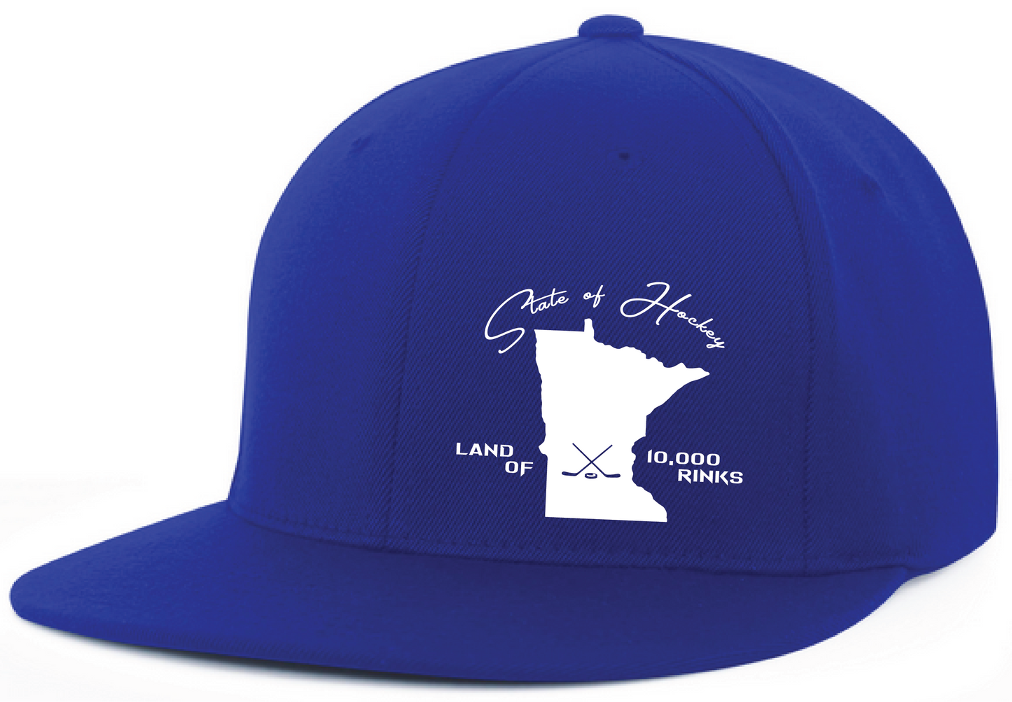 Land of 10k Rinks - FlexFit Fitted Flat Bill Hat