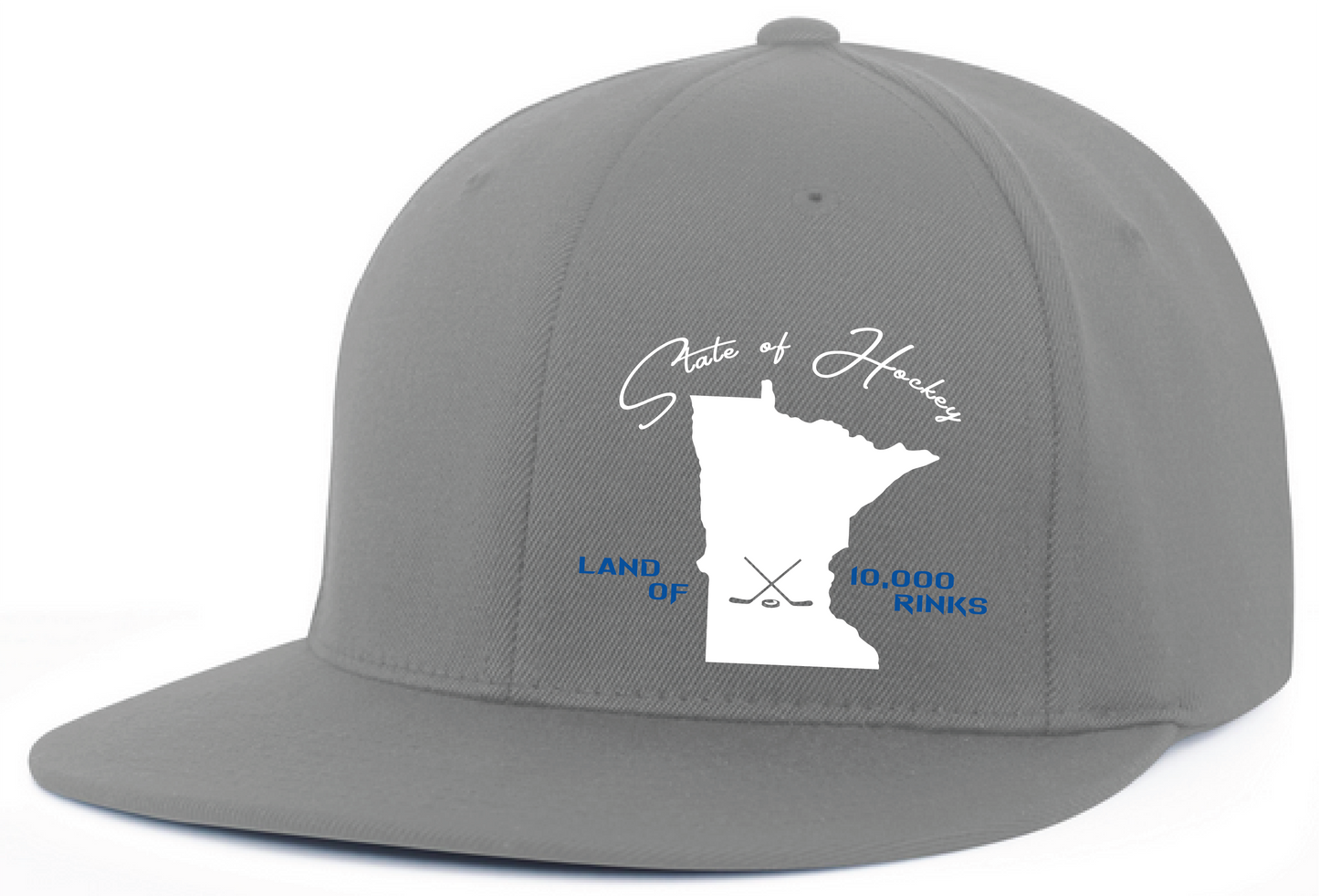 Land of 10k Rinks - FlexFit Fitted Flat Bill Hat