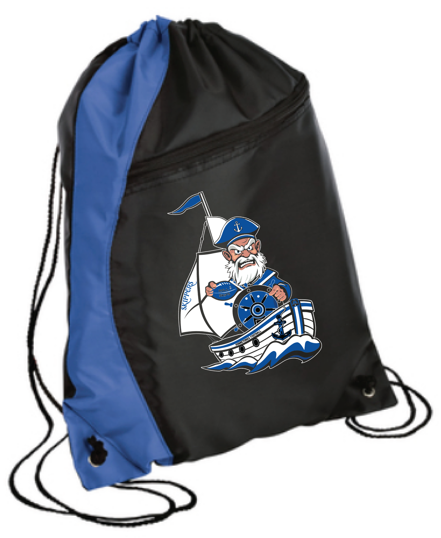 Footbball Colorblock Drawstring Bag