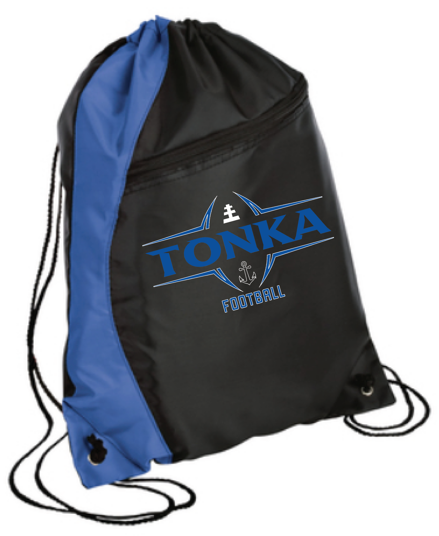 Footbball Colorblock Drawstring Bag