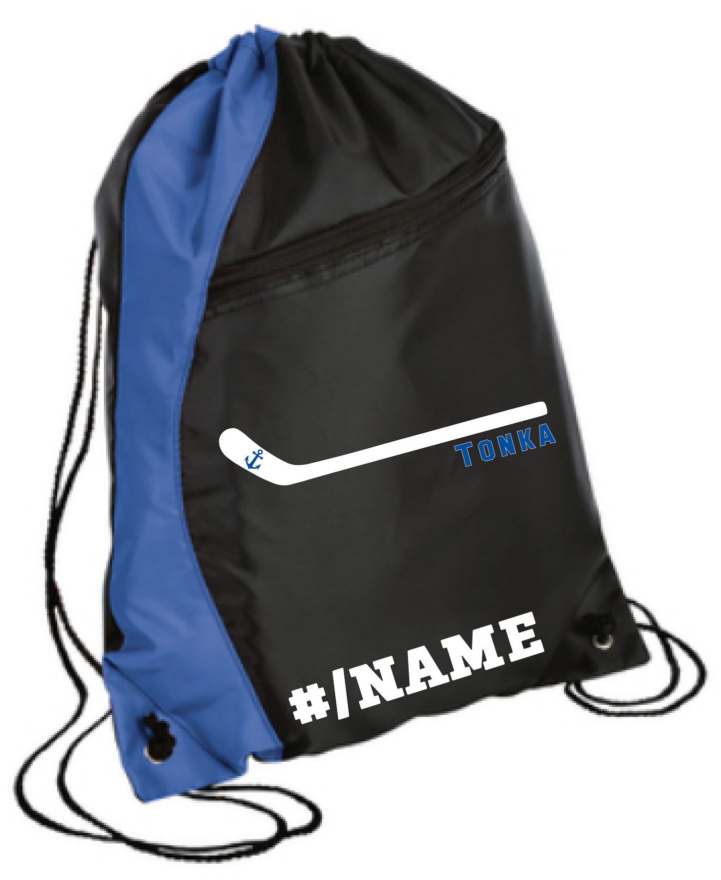 Hockey Colorblock Drawstring Bag