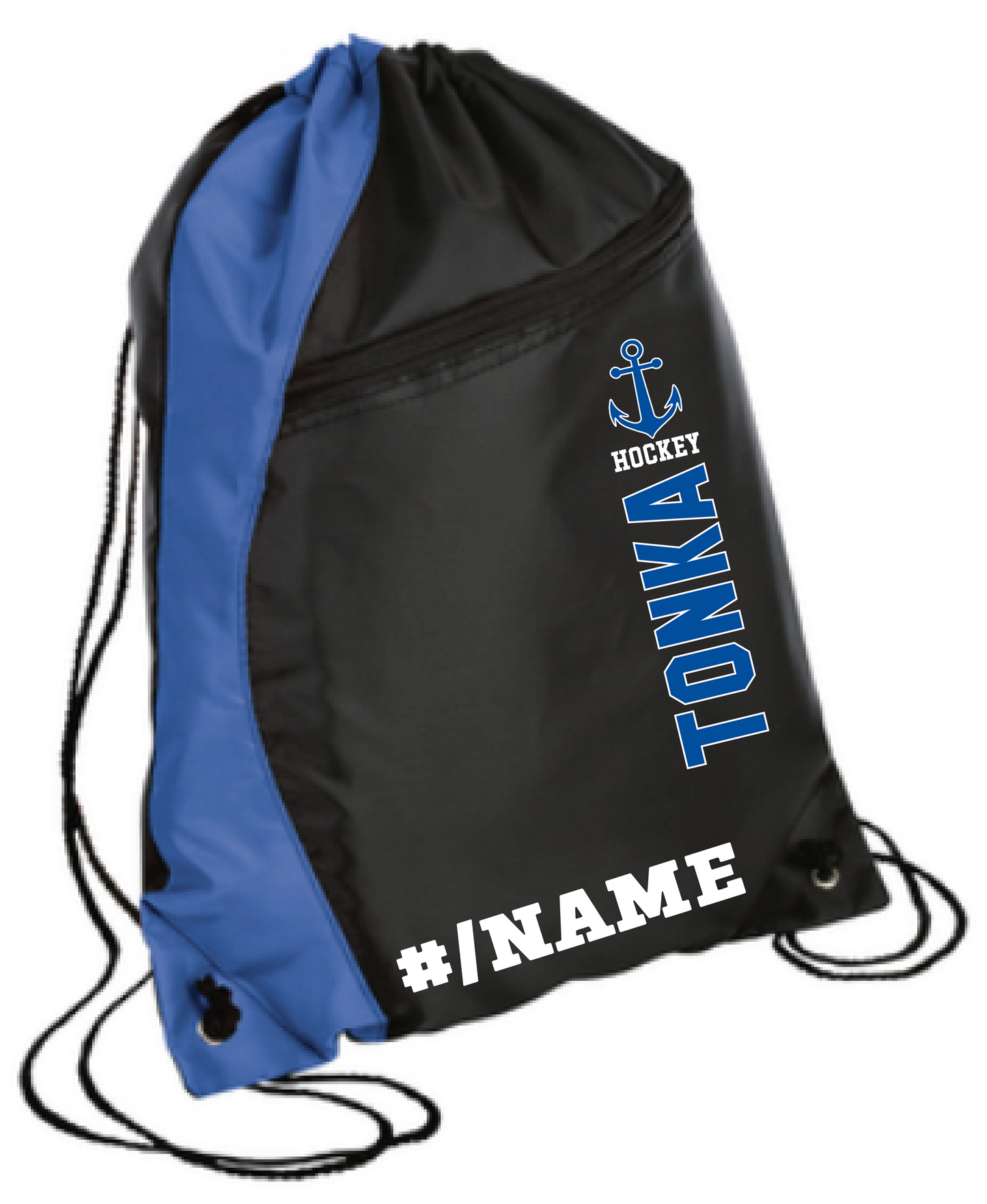 Hockey Colorblock Drawstring Bag