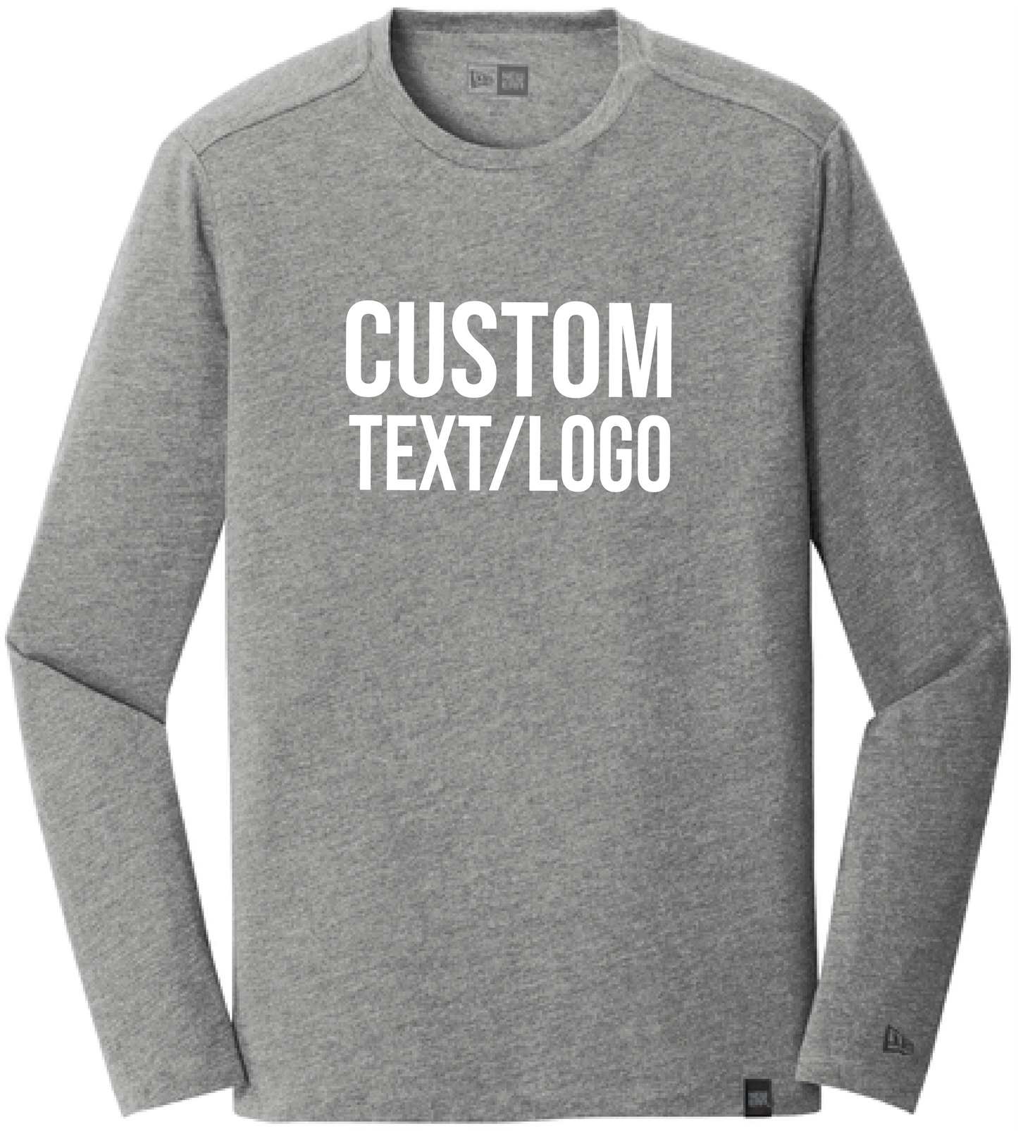 Custom Men's New Era Heritage Blend Long Sleeve Crew Tee