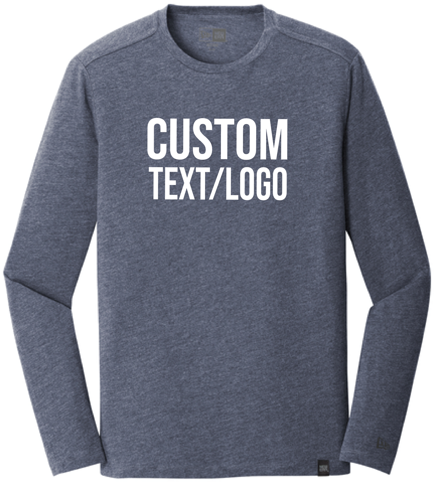 Custom Men's New Era Heritage Blend Long Sleeve Crew Tee