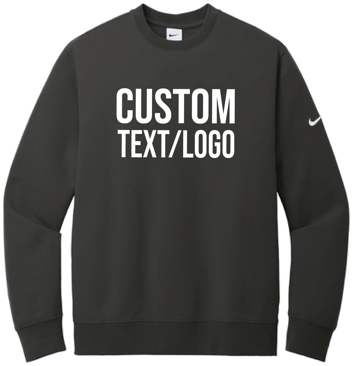 Custom Men's Nike Club Fleece Sleeve Swoosh Crew
