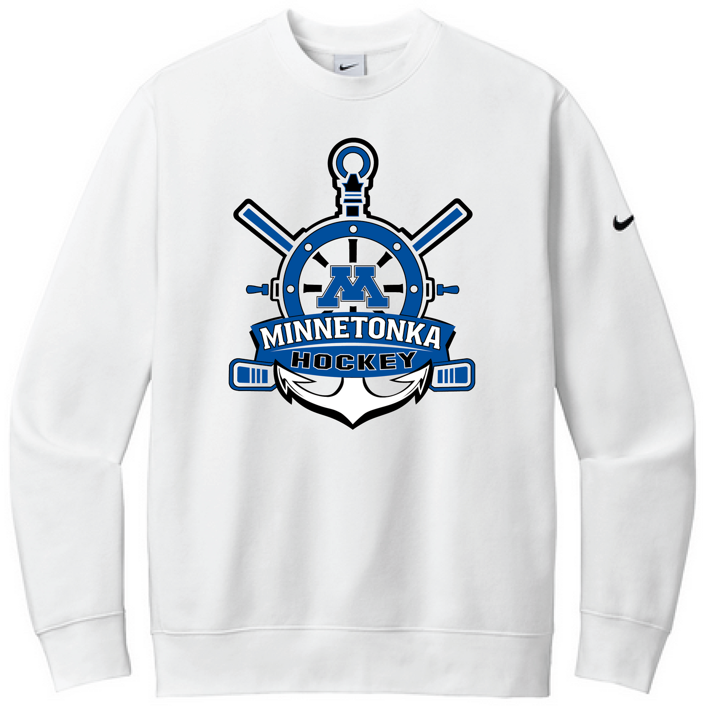 Tonka Hockey Men's Nike Club Fleece Sleeve Swoosh Crew