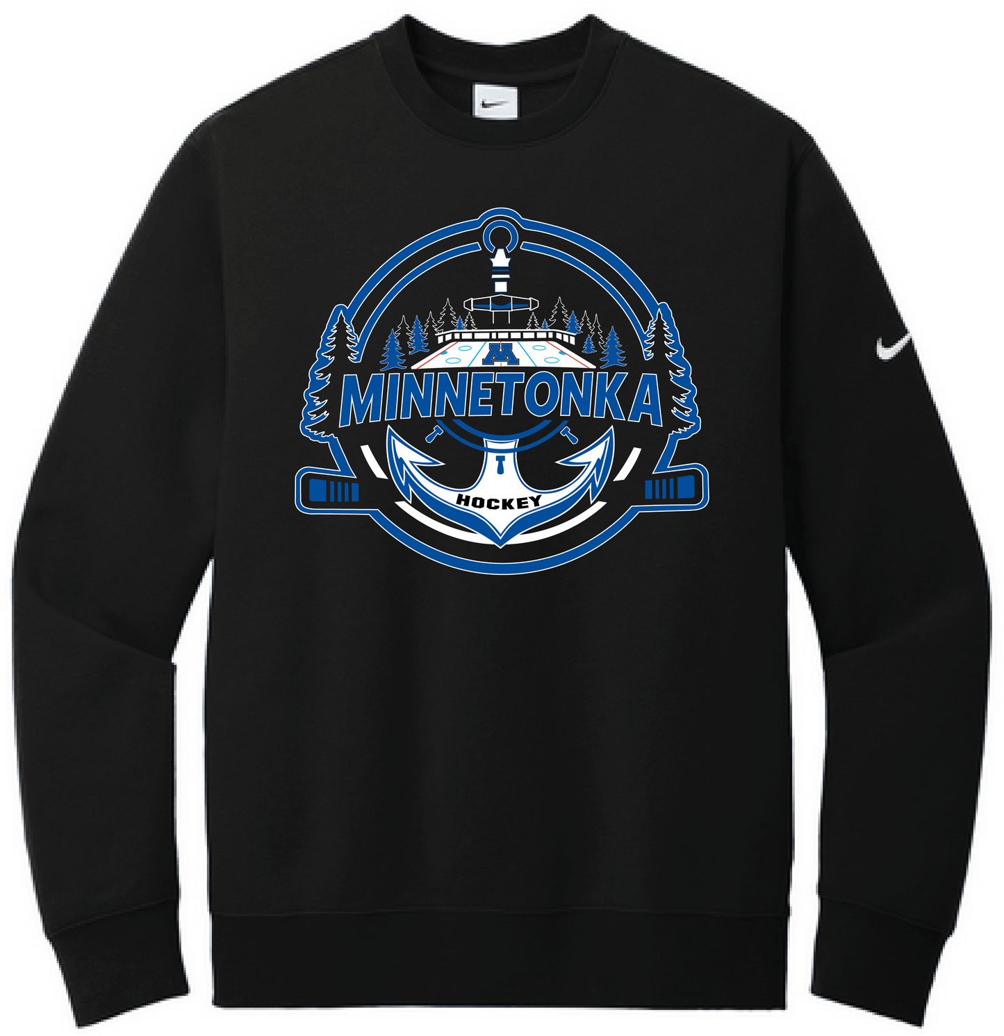 Tonka Hockey Men's Nike Club Fleece Sleeve Swoosh Crew