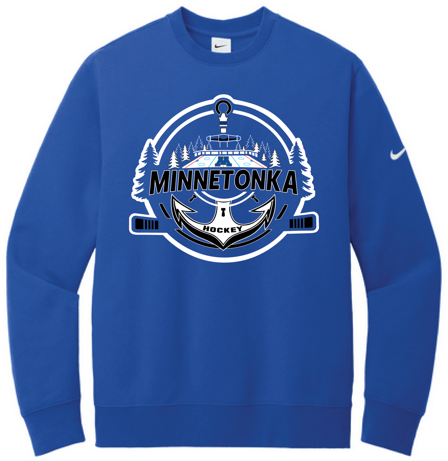 Tonka Hockey Men's Nike Club Fleece Sleeve Swoosh Crew