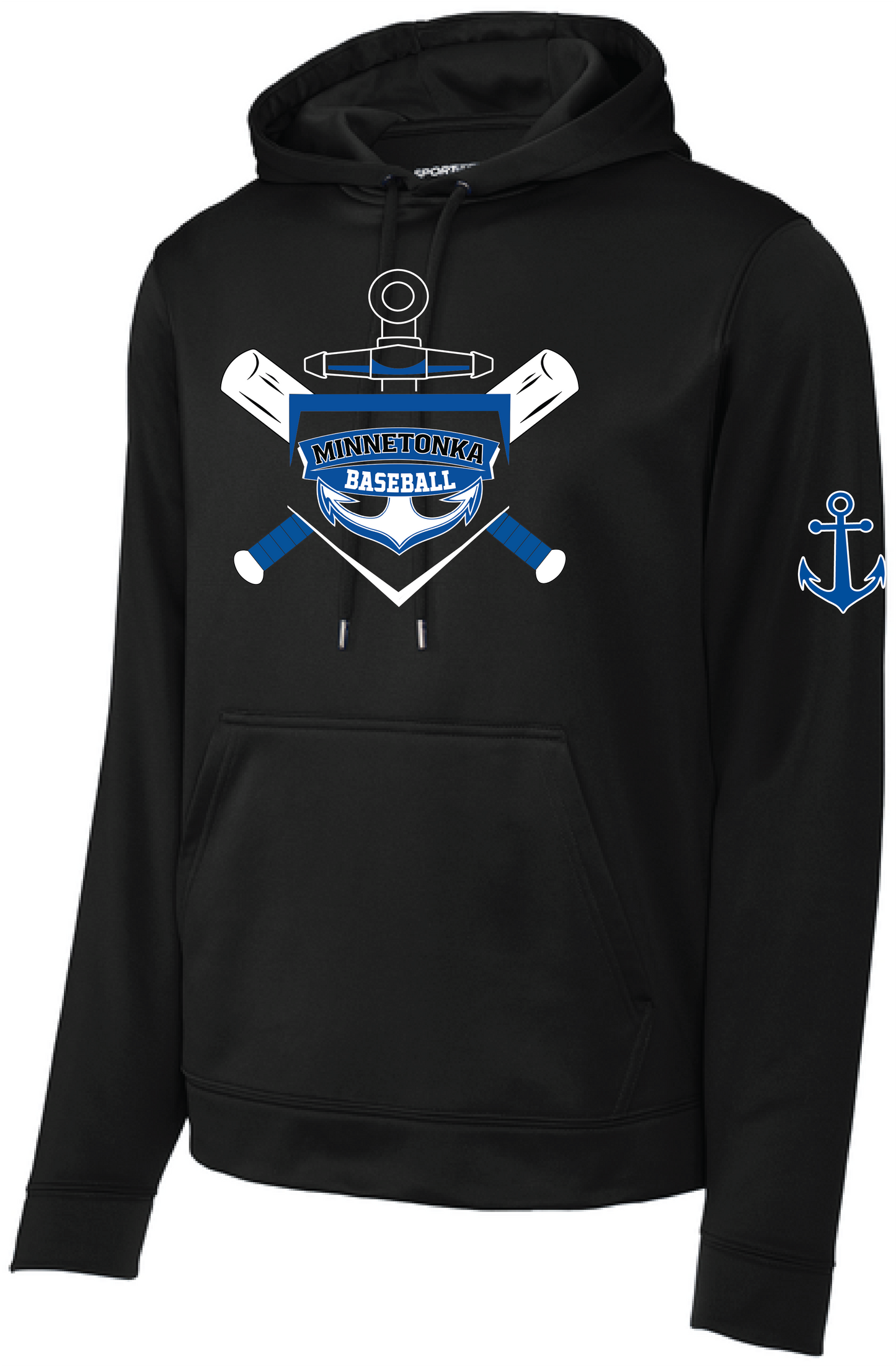 Baseball Men's Mid-Weight Fleece Hooded Pullover