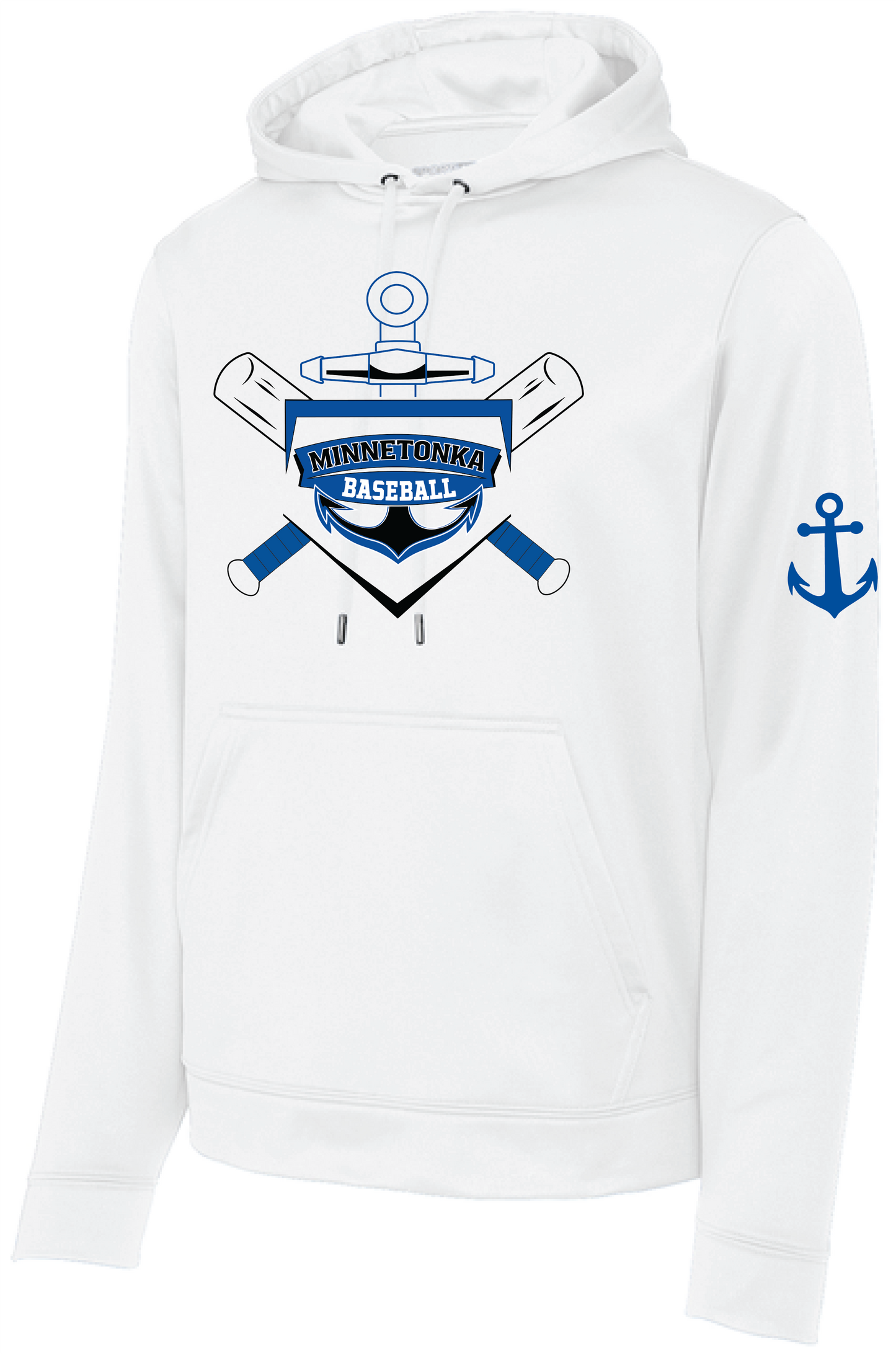Baseball Men's Mid-Weight Fleece Hooded Pullover