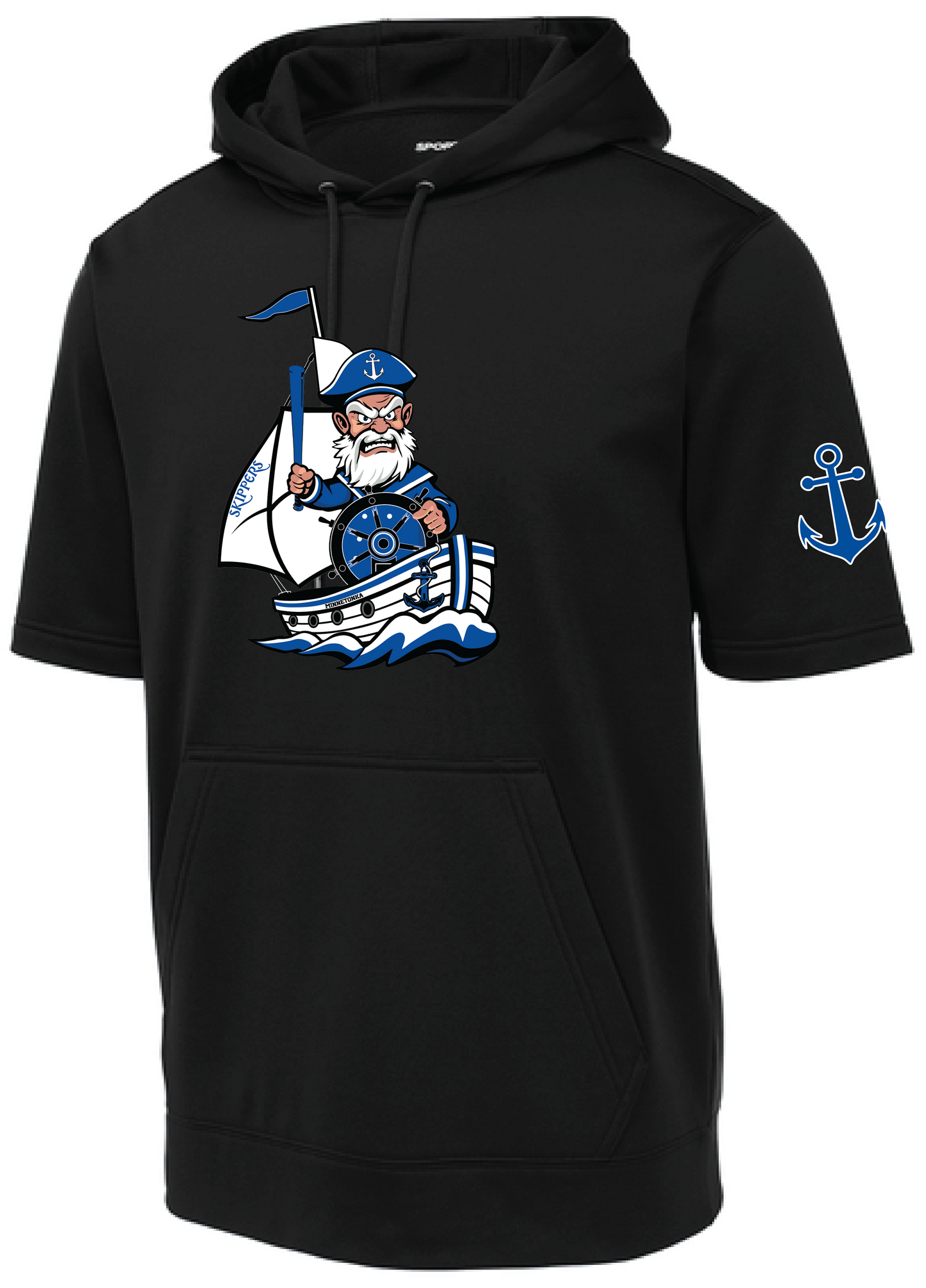 Baseball Men's Short Sleeve Hooded Pullover