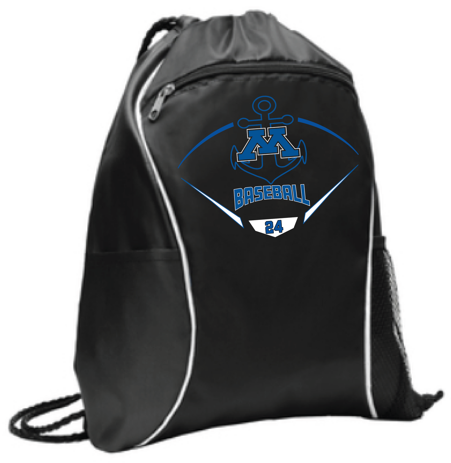 MBA Drawstring Bag With Side Pockets