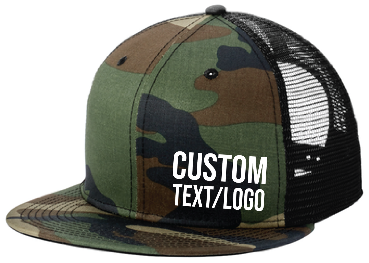 Custom New Era Snapback Flatbill Trucker Hat