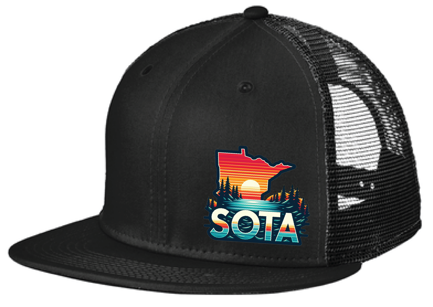 Baseball New Era Standard Fit Snapback Flatbill Trucker Hat