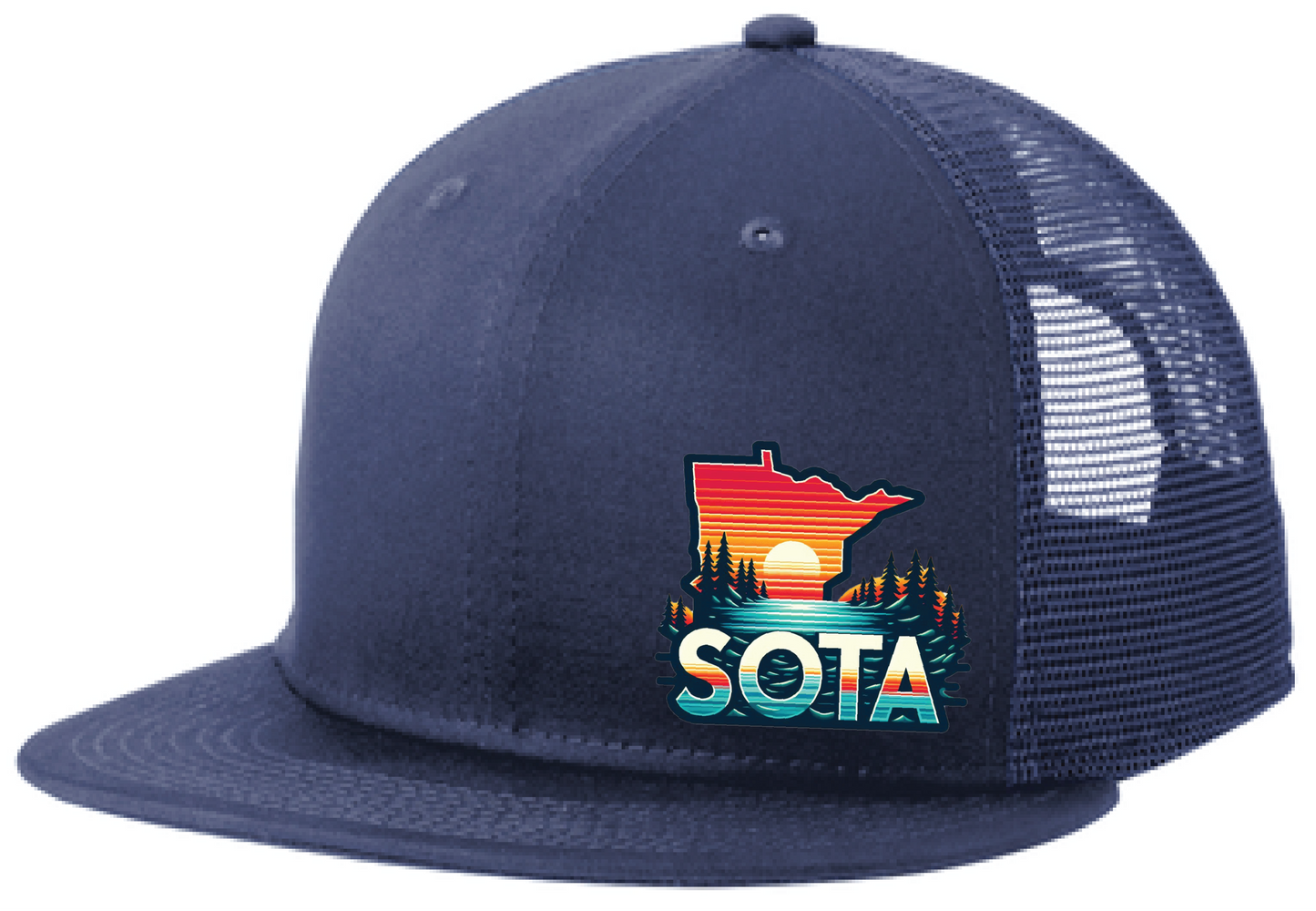 Baseball New Era Standard Fit Snapback Flatbill Trucker Hat
