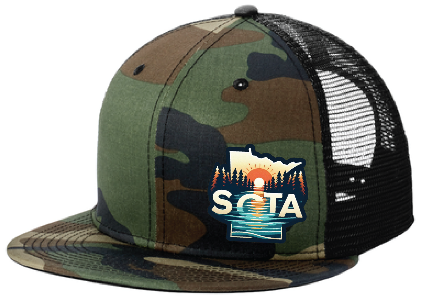 Baseball New Era Standard Fit Snapback Flatbill Trucker Hat