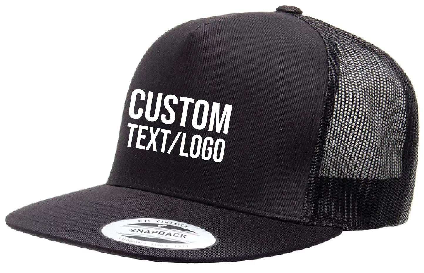 Custom Yupoong Classics 5-Panel Flatbill Trucker Hat