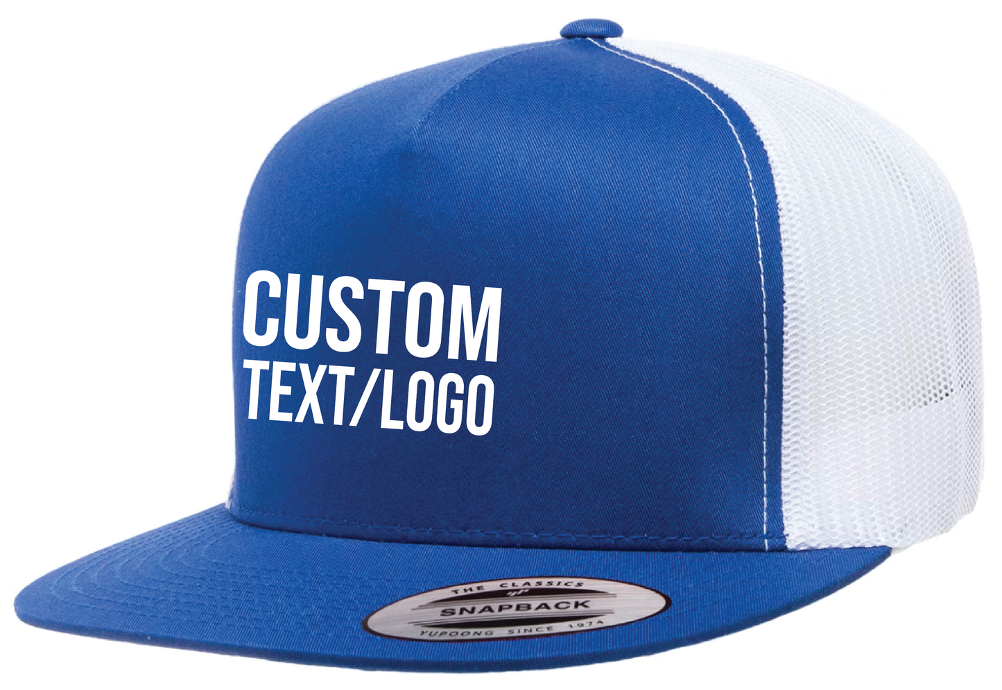 Custom Yupoong Classics 5-Panel Flatbill Trucker Hat
