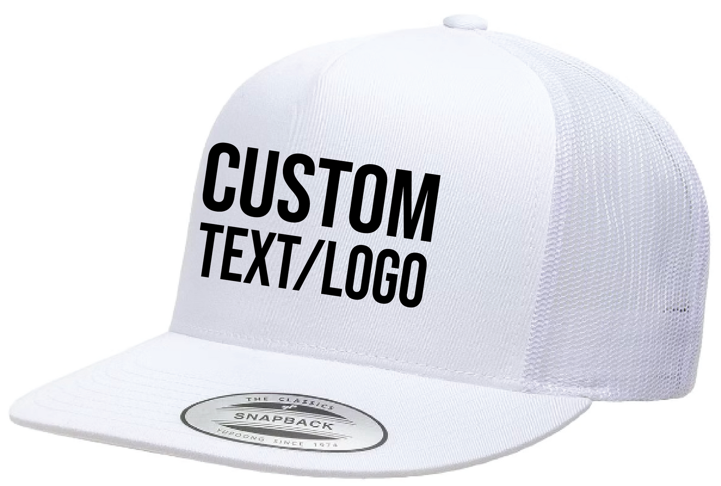 Custom Yupoong Classics 5-Panel Flatbill Trucker Hat
