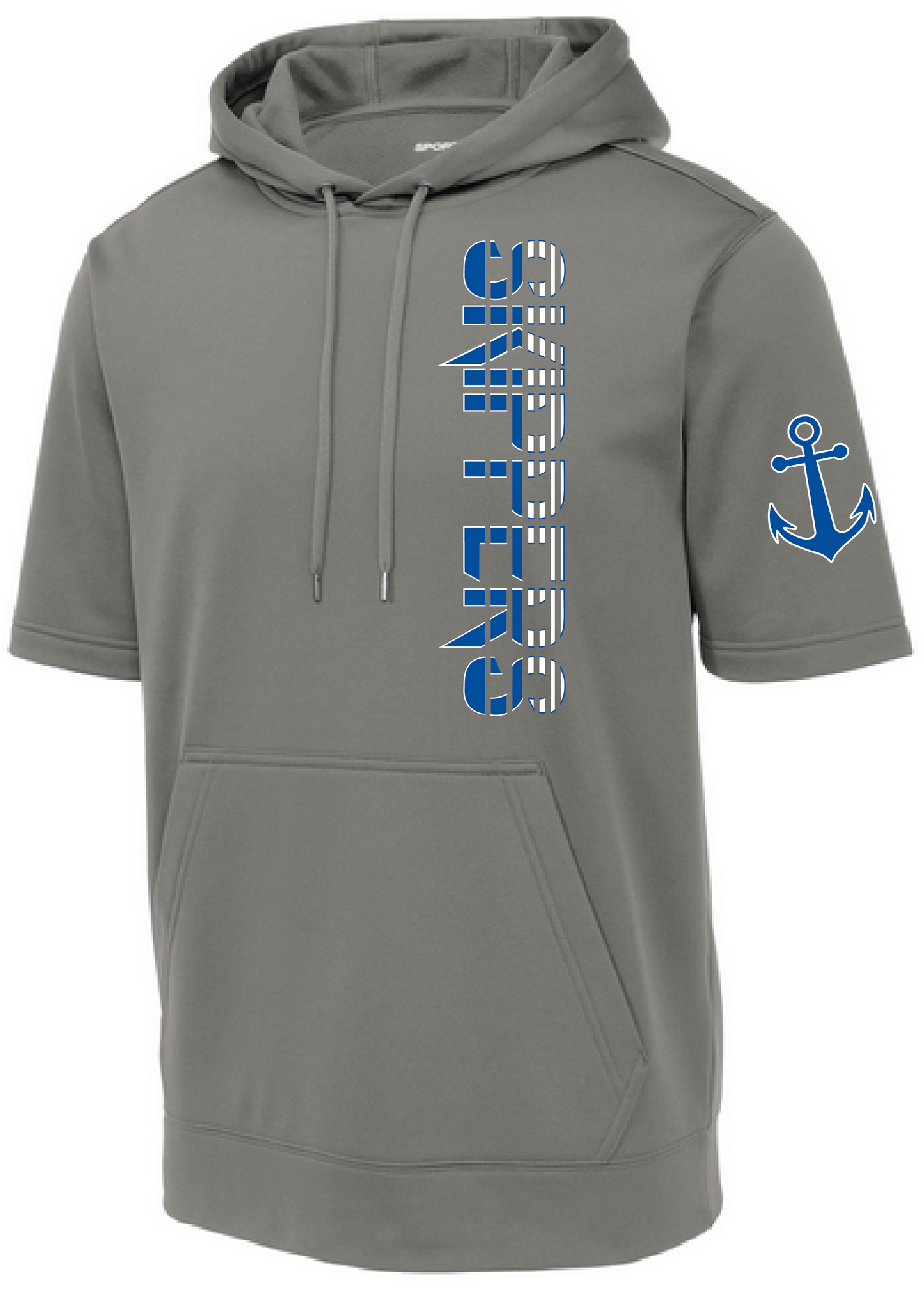 Skippers Men's Short Sleeve Hooded Pullover Sweatshirt