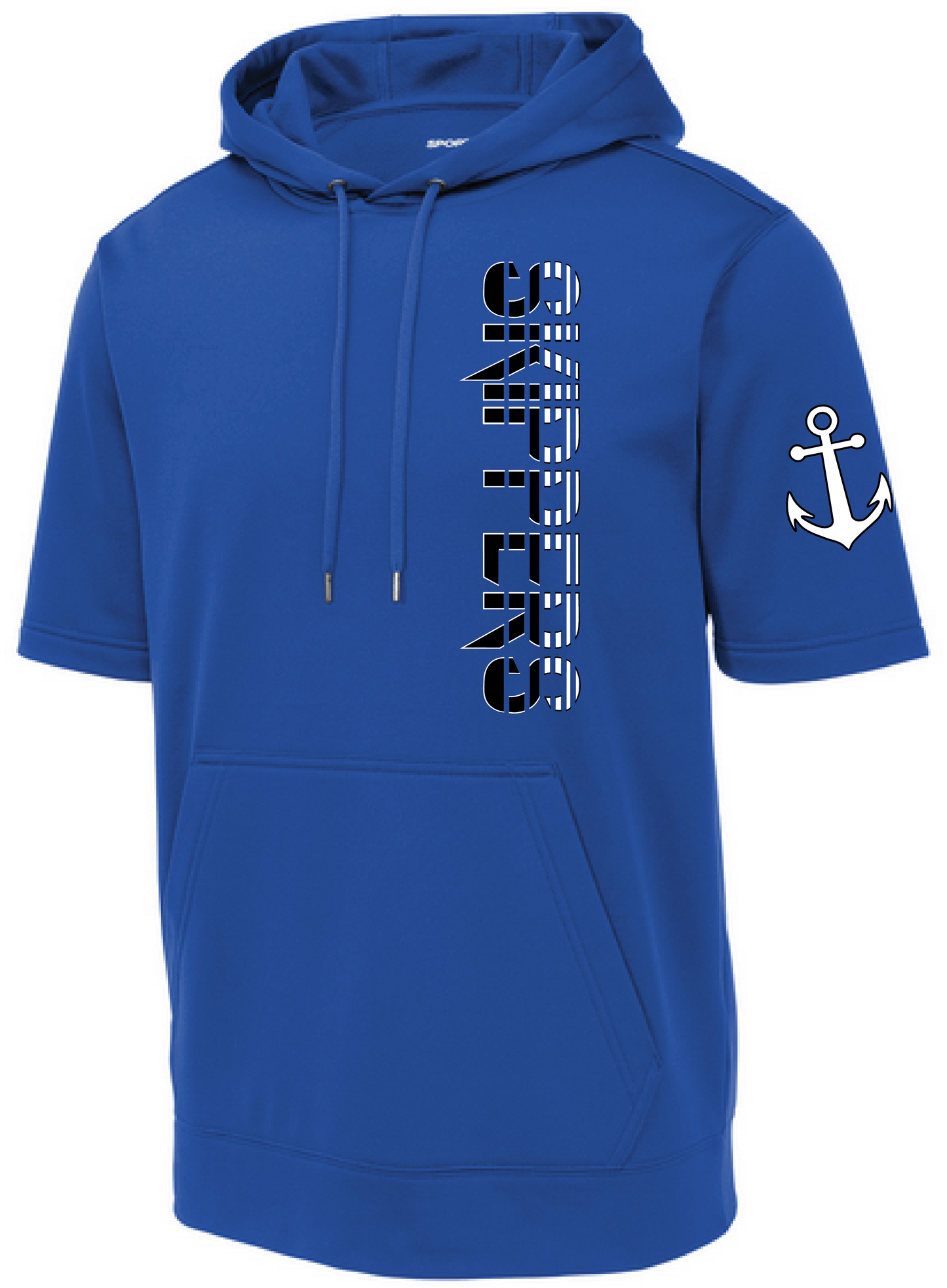 Skippers Men's Short Sleeve Hooded Pullover Sweatshirt