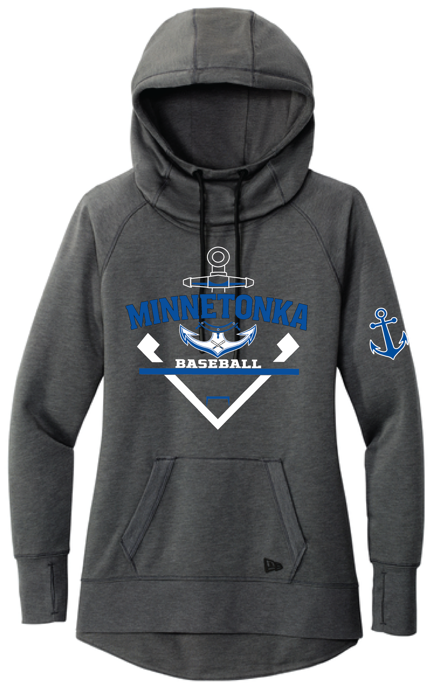 Baseball Women's New Era Mid-Weight Tri-Blend Hoodie
