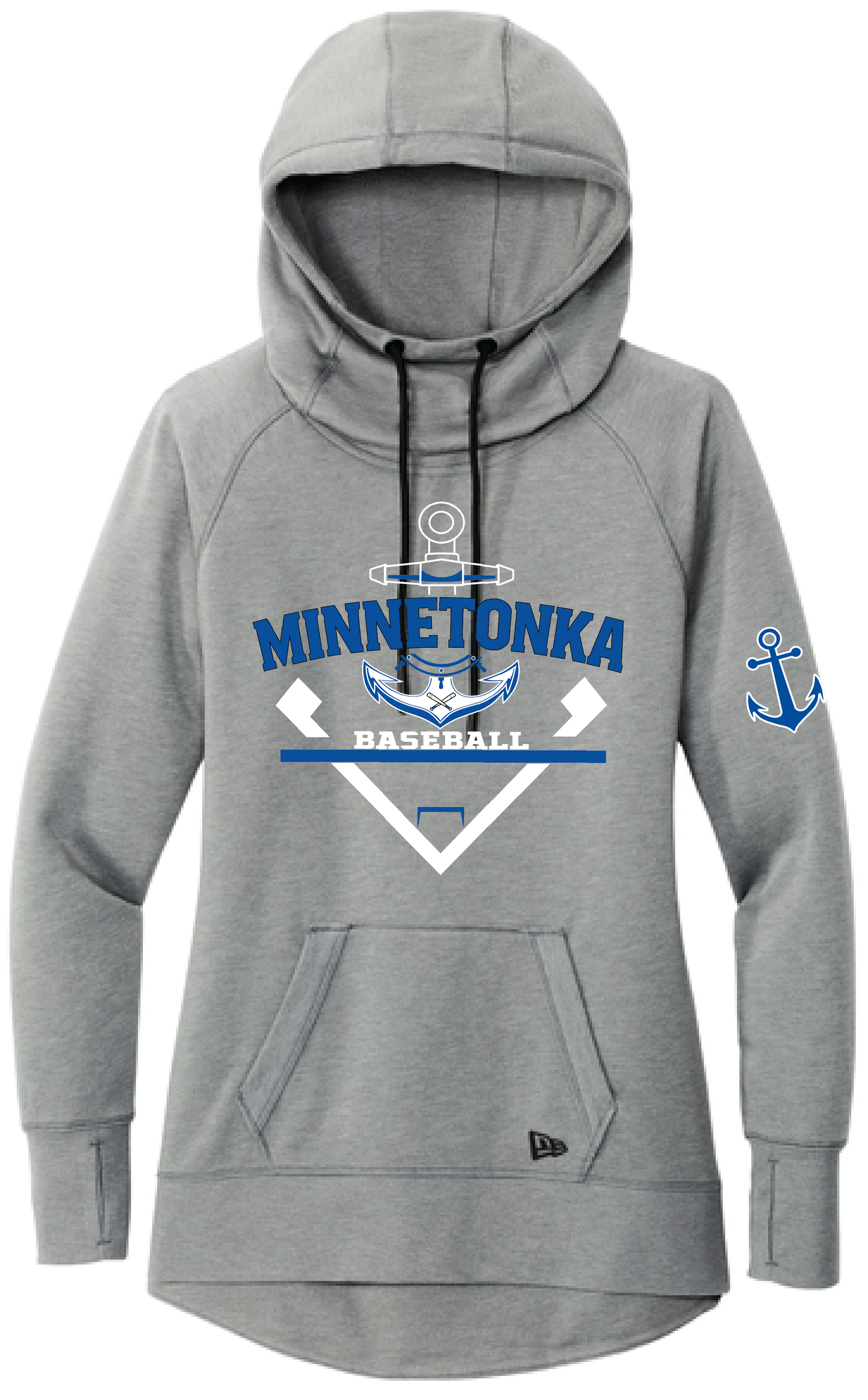 Baseball Women's New Era Mid-Weight Tri-Blend Hoodie