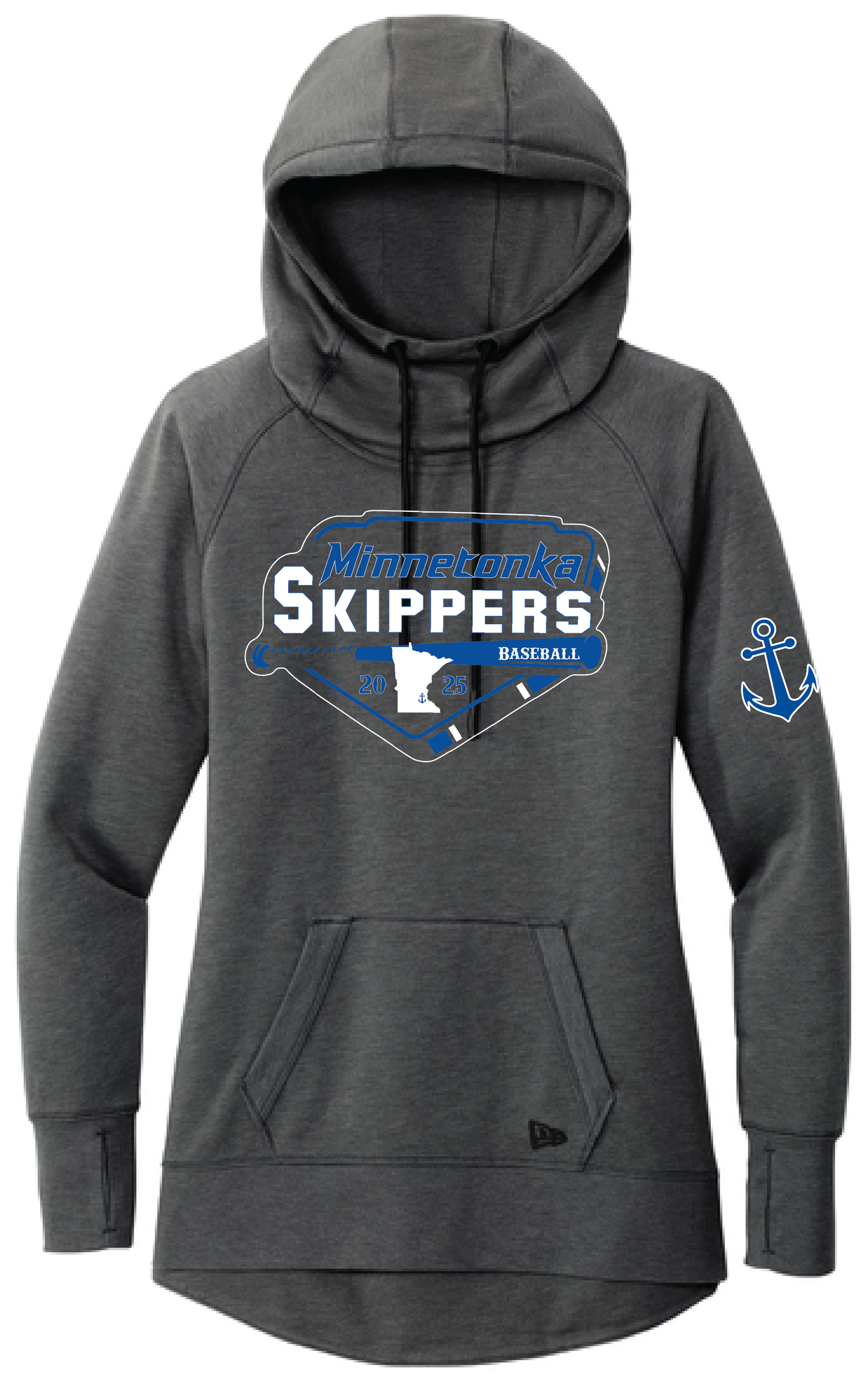 Baseball Women's New Era Mid-Weight Tri-Blend Hoodie