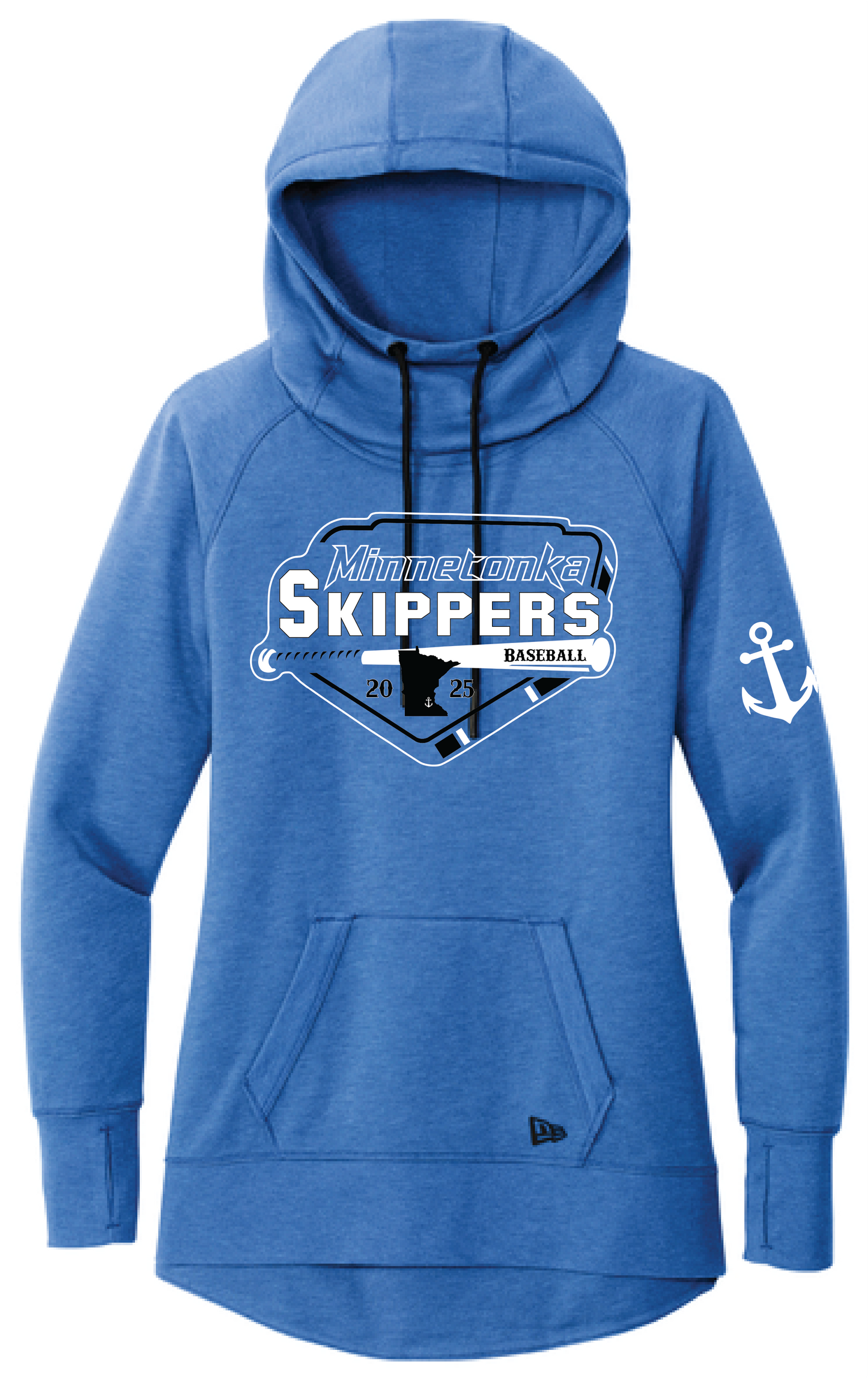 Baseball Women's New Era Mid-Weight Tri-Blend Hoodie