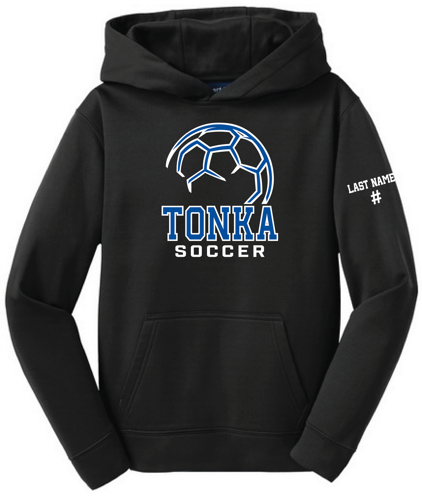 Tonka United Youth Unisex Mid-Weight Sport-Wick Performance Hoodie