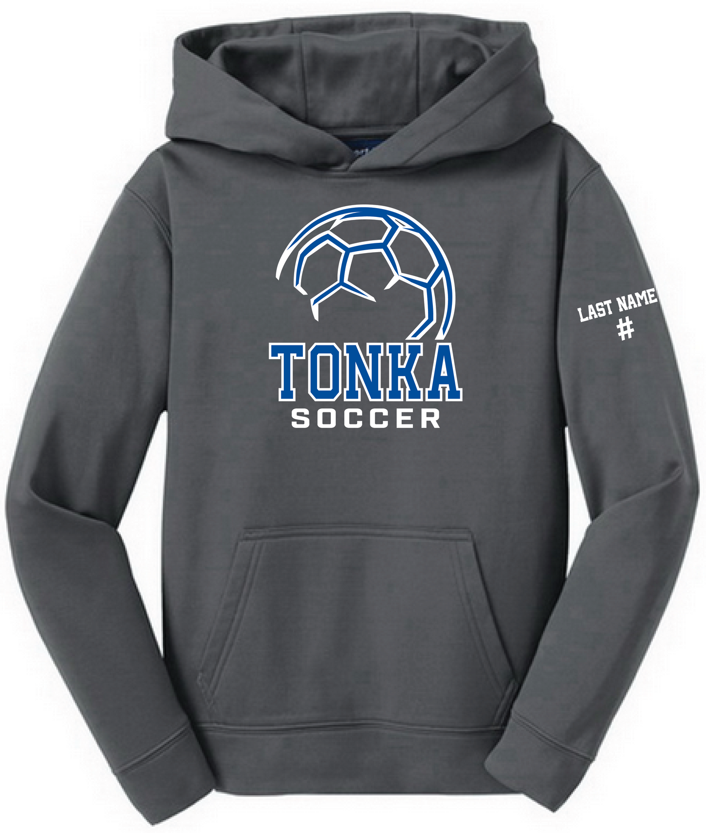 Tonka United Youth Unisex Mid-Weight Sport-Wick Performance Hoodie