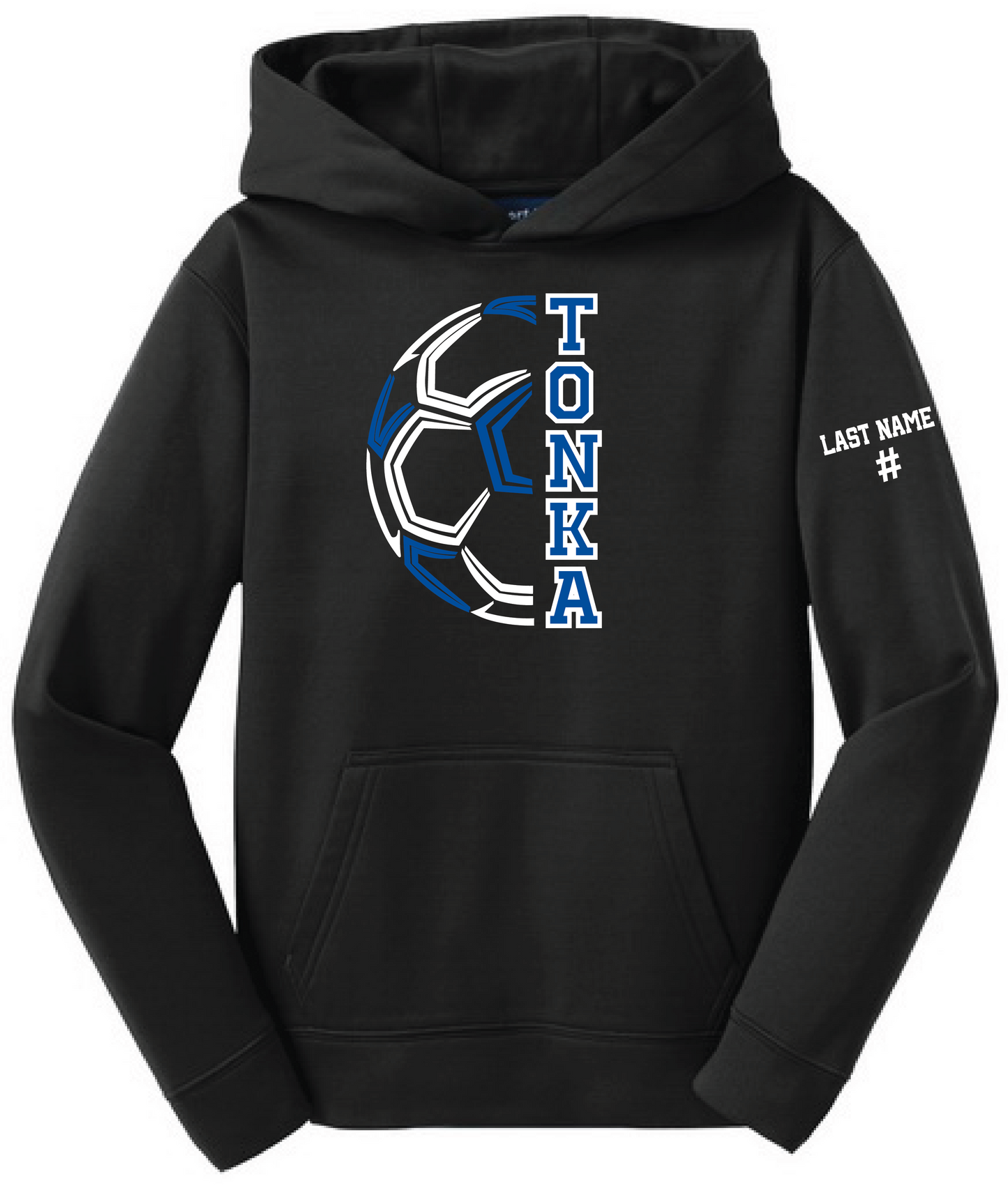 Tonka United Youth Unisex Mid-Weight Sport-Wick Performance Hoodie