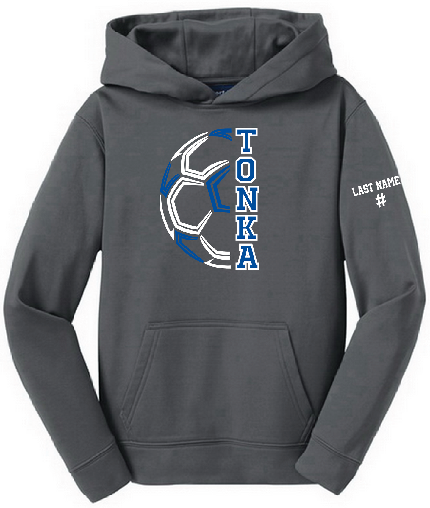 Tonka United Youth Unisex Mid-Weight Sport-Wick Performance Hoodie