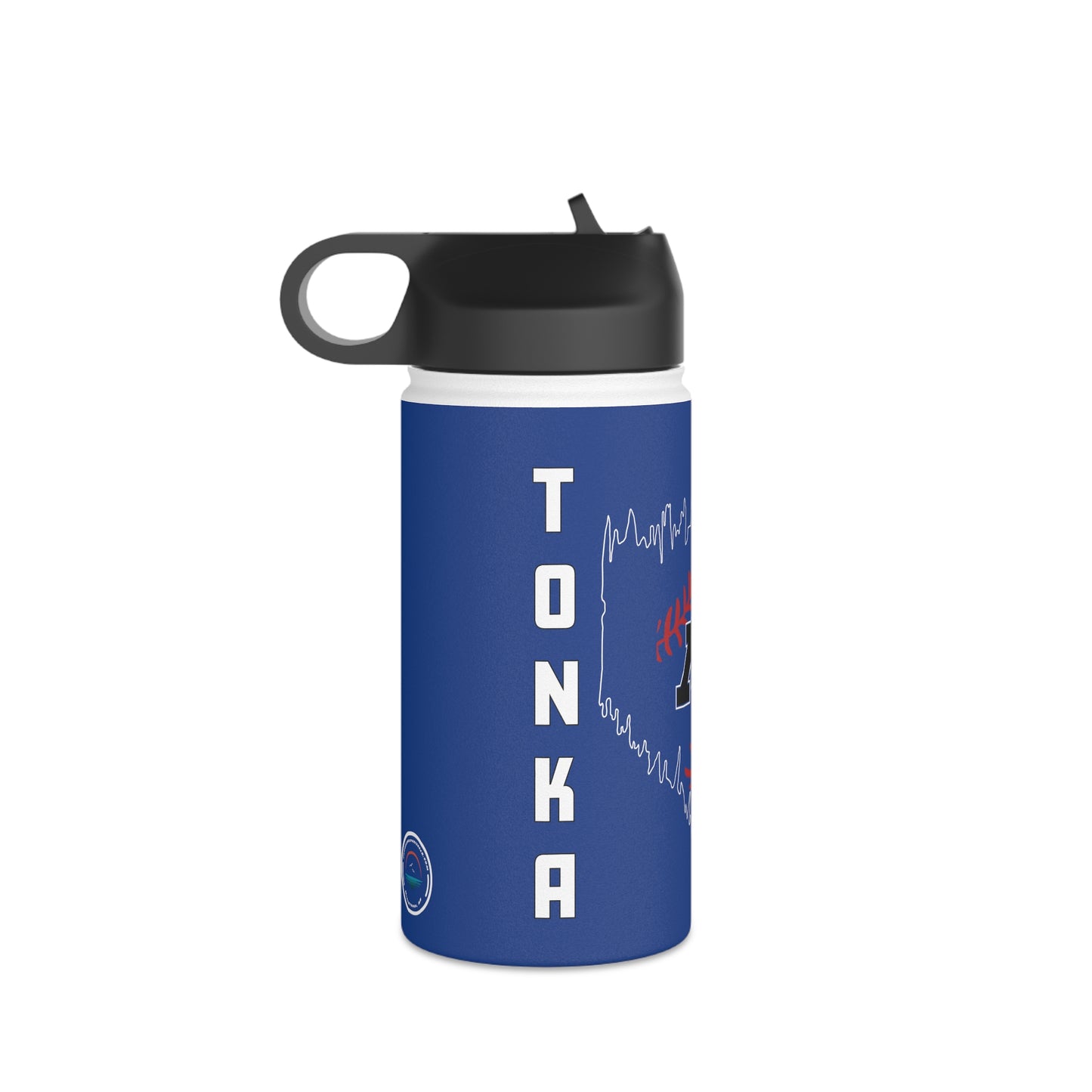 Blue Stainless Steel Tonka Baseball Home Plate Logo Water Bottle