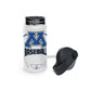 White Stainless Steel Minnetonka M Baseball Water Bottle