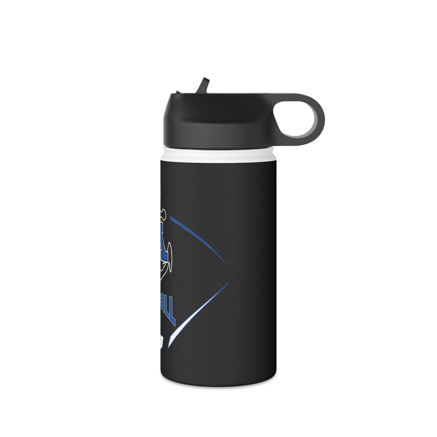 Black Stainless Steel Minnetonka Anchor Baseball Water Bottle