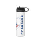 White Stainless Steel Tonka Baseball Plate Logo Water Bottle