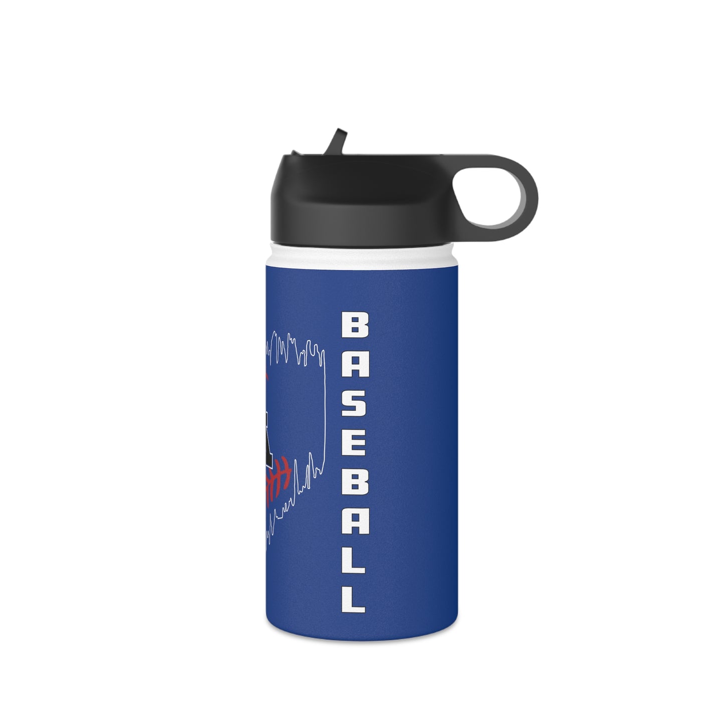 Blue Stainless Steel Tonka Baseball Home Plate Logo Water Bottle