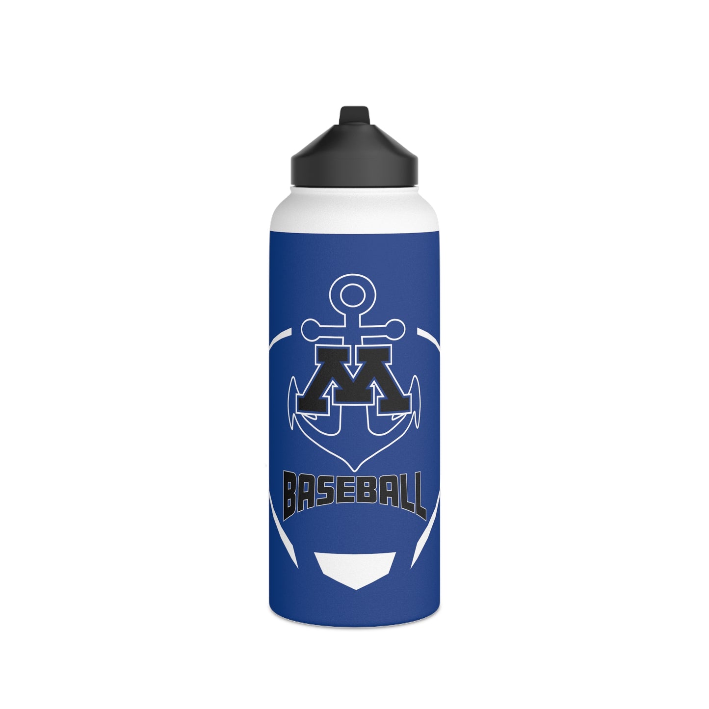 Blue Stainless Steel Minnetonka Anchor Baseball Water Bottle