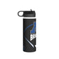 Black Stainless Steel Minnetonka M Baseball Water Bottle