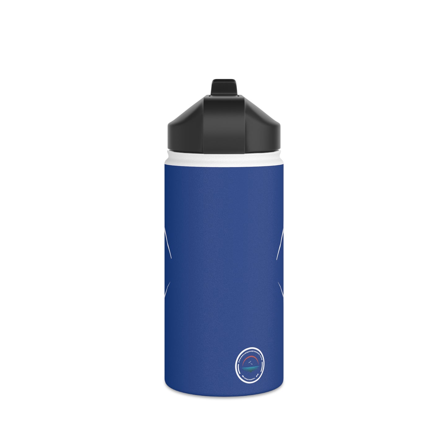 Blue Stainless Steel Minnetonka M Baseball Water Bottle