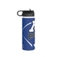 Blue Stainless Steel Minnetonka M Baseball Water Bottle