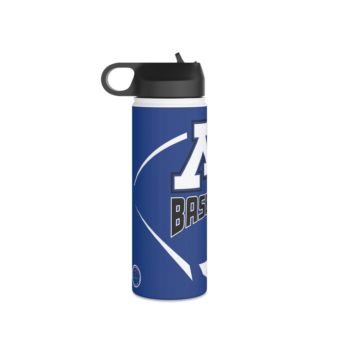 Blue Stainless Steel Minnetonka M Baseball Water Bottle