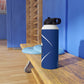 Blue Stainless Steel Minnetonka M Baseball Water Bottle