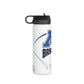 White Stainless Steel Minnetonka M Baseball Water Bottle