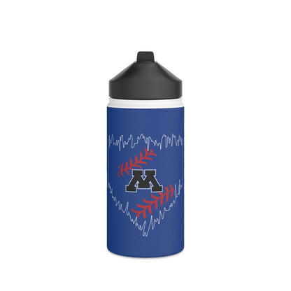 Blue Stainless Steel Tonka Baseball Home Plate Logo Water Bottle