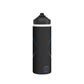 Black Stainless Steel Minnetonka M Baseball Water Bottle